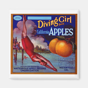 Aimant Pommes de filles de plongée