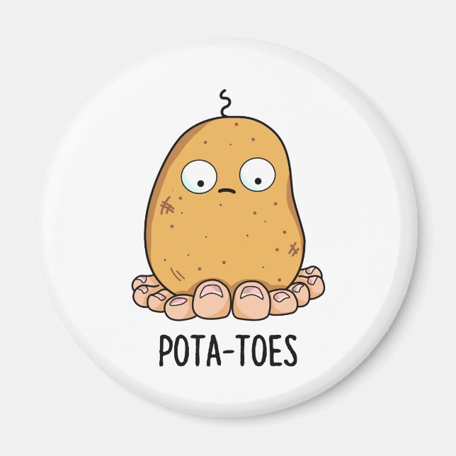 Aimant Pommes de terre amusantes Pomme de terre avec joue (Devant)