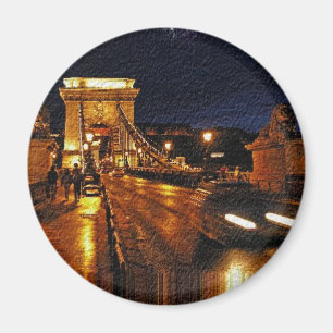 Aimant Pont à chaîne (Budapest) à la nuit(1)