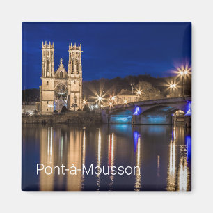 Aimant Pont a Mousson Panorama avec Moselle Souvenir