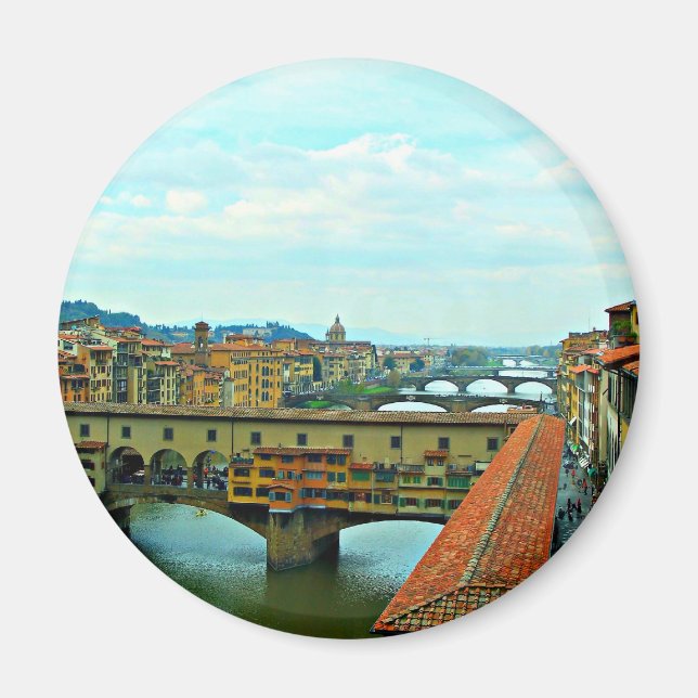 Aimant Pont commercial Florence, Italie (Devant)