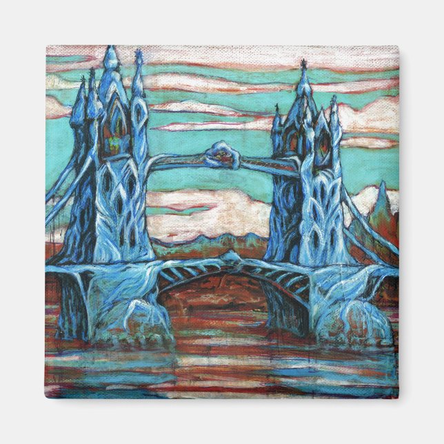 Aimant Pont croissant dans une ville d'imaginaires (Devant)