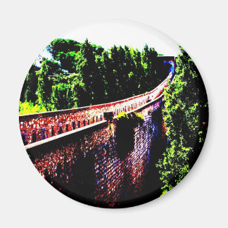 Aimant pont de Girona psychédélique mur, Espagne