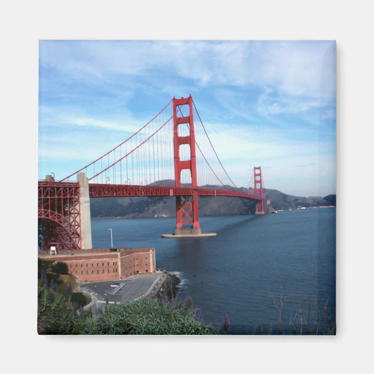Aimant Frigo San Francisco – Modèle Golden Gate, Souvenir Original (7,8 X 5,4 Cm)