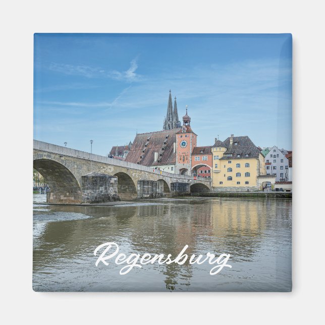Aimant Pont de pierre à Ratisbonne, Allemagne (Devant)