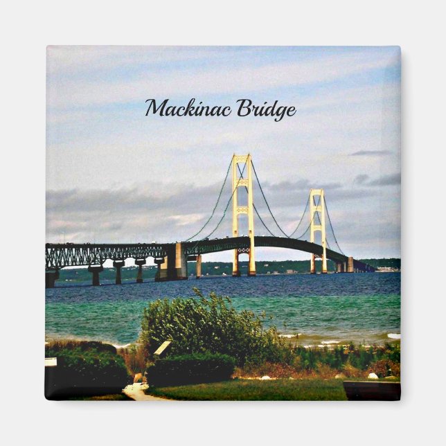 Aimant Pont Mackinac, île Mackinac (Devant)