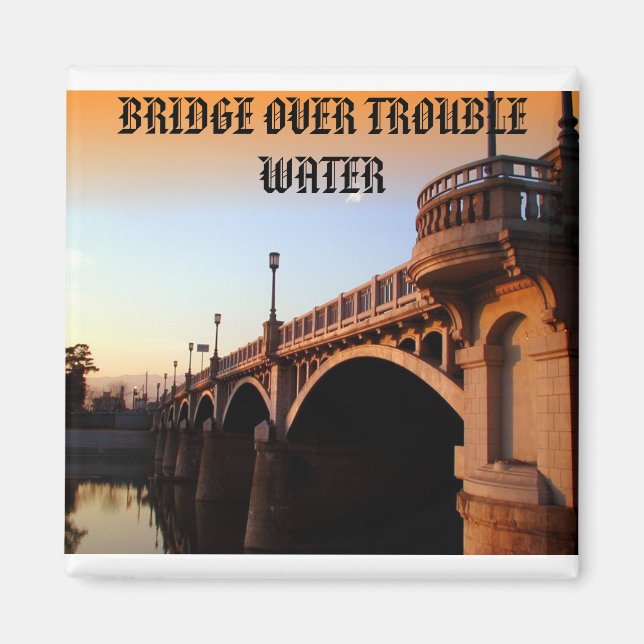 Aimant Pont, PONT SUR L'EAU TROUBLE (Devant)