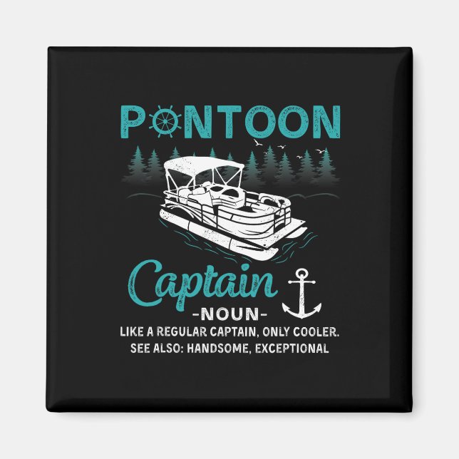 Aimant Pontoon Captain Definition Funny Pontoon Boat Boat (Devant)