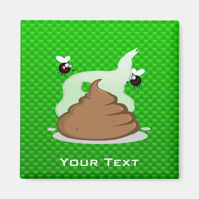 Aimant Poo puant; Vert (Devant)