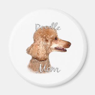 Aimant Poodle (abricot) Maman 2