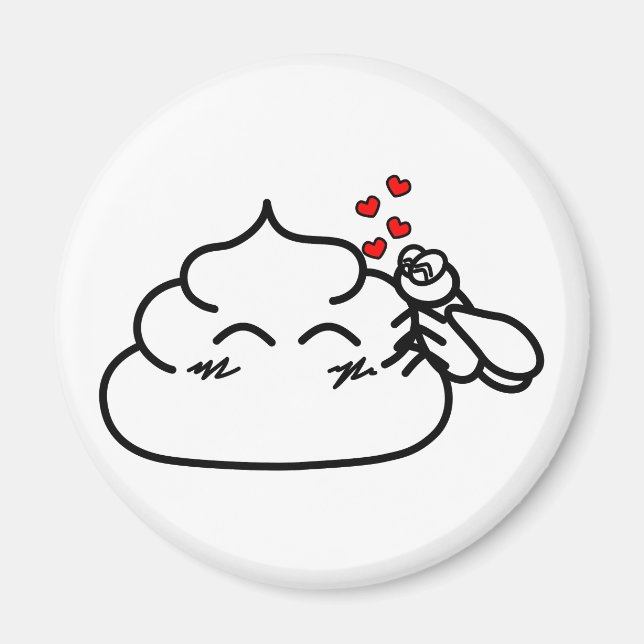 Aimant Poop in Love - Brootsch le PooPoo (Devant)