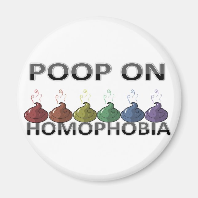 Aimant Poop sur l'homophobie (Devant)