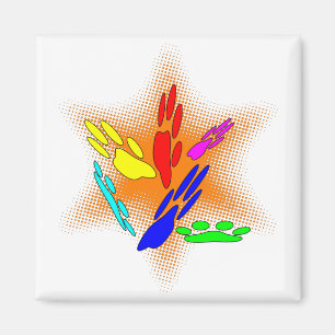 Aimant Pop Art Chien Empreintes de pattes