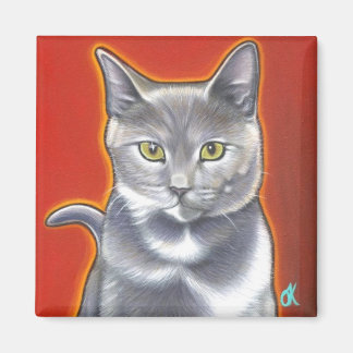 Aimant Pop Art Kitty Magent