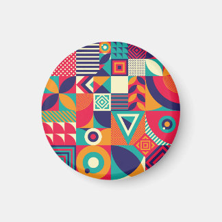 Aimant Pop formes géométriques abstraites, motif transpar