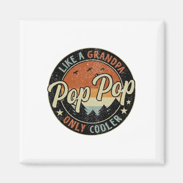 Aimant Pop Pop Comme Un Grand-Père Seulement Glacière Vin (Devant)