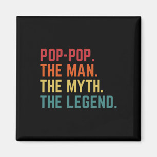 Aimant Pop-pop Man Myth Légende Daddy Grandpa Fête des pè