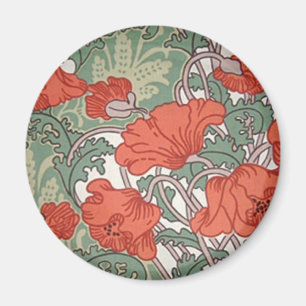 Aimant Poppies Art Nouveau