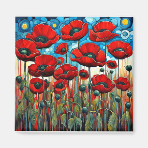 Aimant Poppies rouges géantes 2