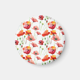 Aimant Poppy Blossom : Simple Arrière - plan sans couture