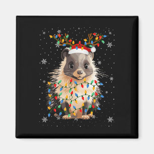 Aimant Porcupine Animal Santa Hat Vilain Arbre de Noël Li