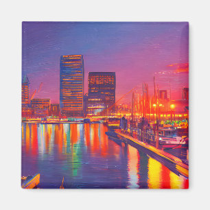 Aimant Port intérieur de Baltimore à la nuit