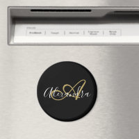 Porte Croisière Monogramme Nom Or Noir
