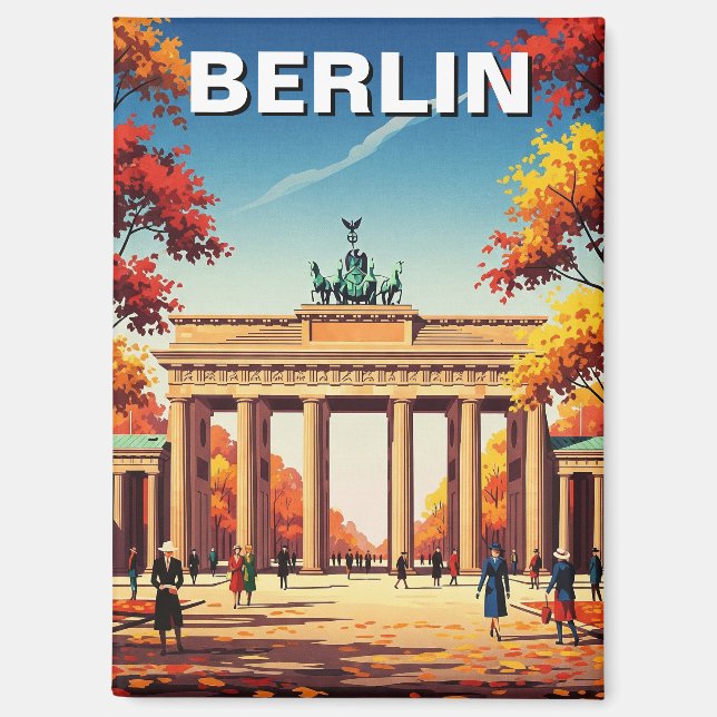 Aimant Porte de Berlin Brandebourg Allemagne Voyage (Recto)