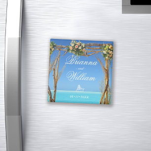 Aimant Porte de mariage Floral Summer Beach Économisez la