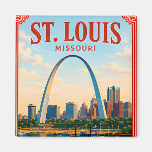Aimant 🌉 Porte d'entrée de vacances à St Louis Missouri