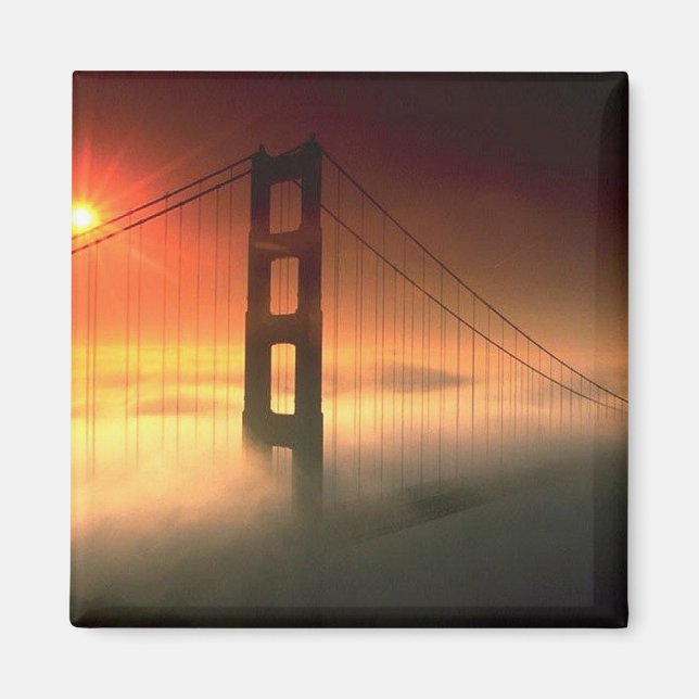 Aimant Porte d'or recouverte de brouillard (Devant)
