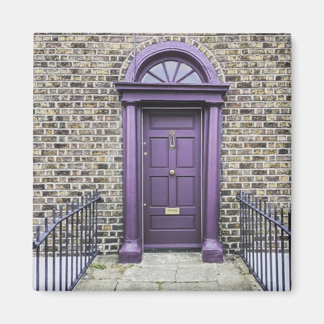 Aimant Porte géorgienne violette de Dublin (Devant)
