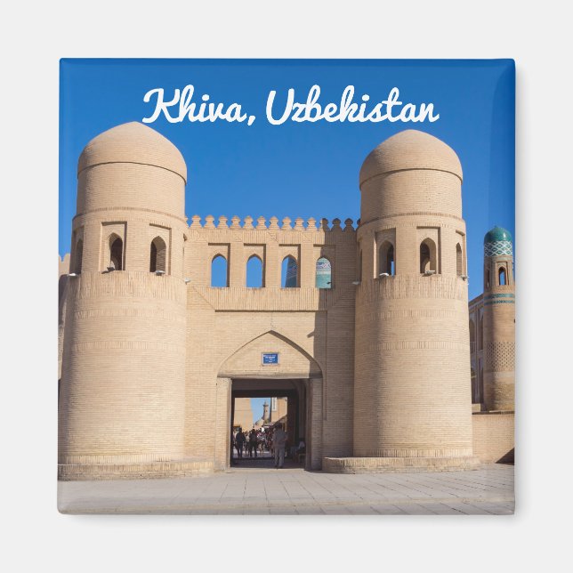 Aimant Porte Ouest à deux tours - Khiva, Ouzbékistan (Devant)