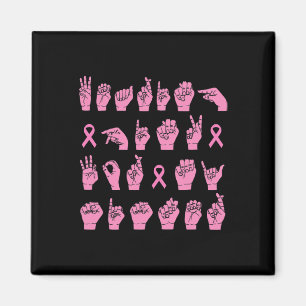 Aimant Porter du rose pour ma sœur Asl soutien contre le