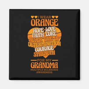 Aimant Porter Orange Pour Ma Grand-Mère Sclérose En Plaqu