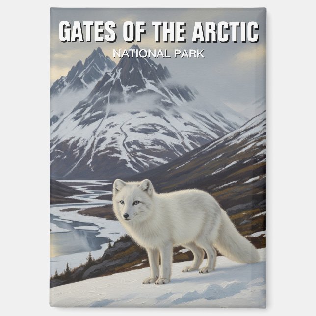 Aimant Portes de l'Alaska du parc national de l'Arctique (Recto)