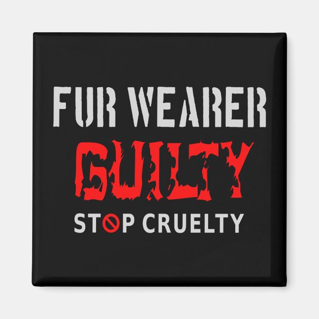 Aimant Porteur de fourrure coupable (Devant)