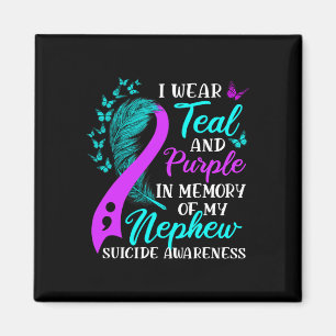 Aimant Portez Le Purple Turquoise En Mémoire De Mon Suici