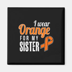 Aimant Portez Orange Pour Ma Soeur Sensibiliser À La Leuc