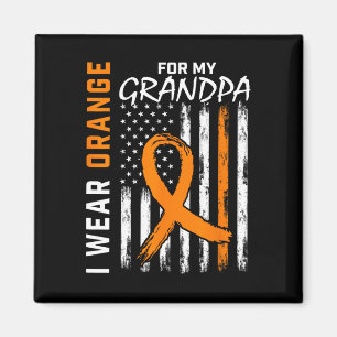 Aimant Portez Orange Pour Mon Grand-Père Leukémie Cancer