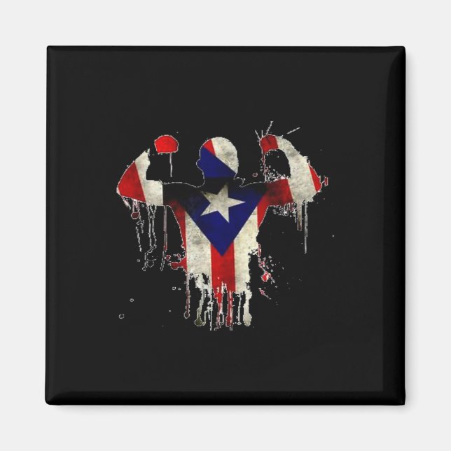 Aimant Porto Rico Boxe Gants Boxeo Shirt Ropa Uni (Devant)