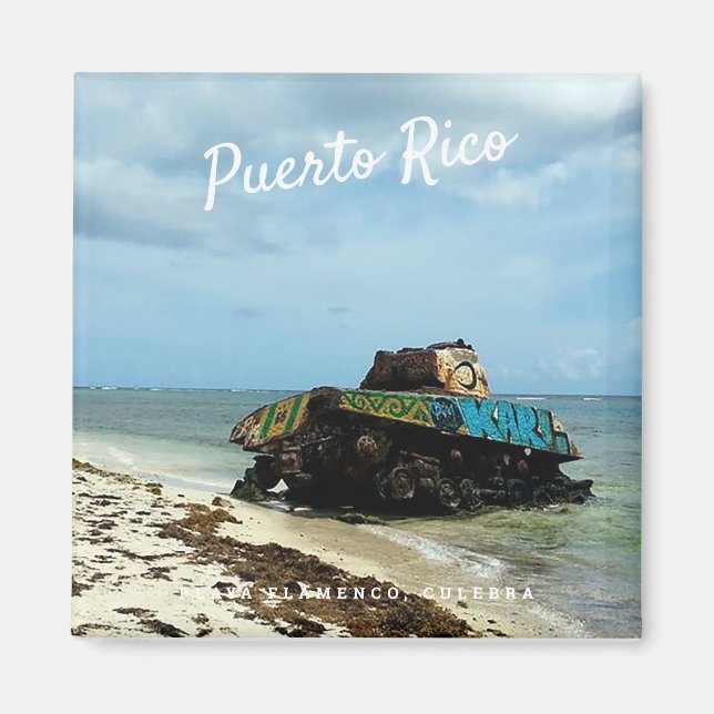 Aimant Porto Rico, Culebra, Playa Flamenco (Devant)