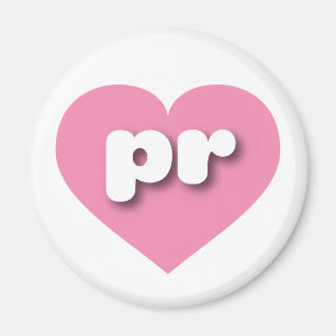 Aimant Porto Rico Pink Heart - I love pr