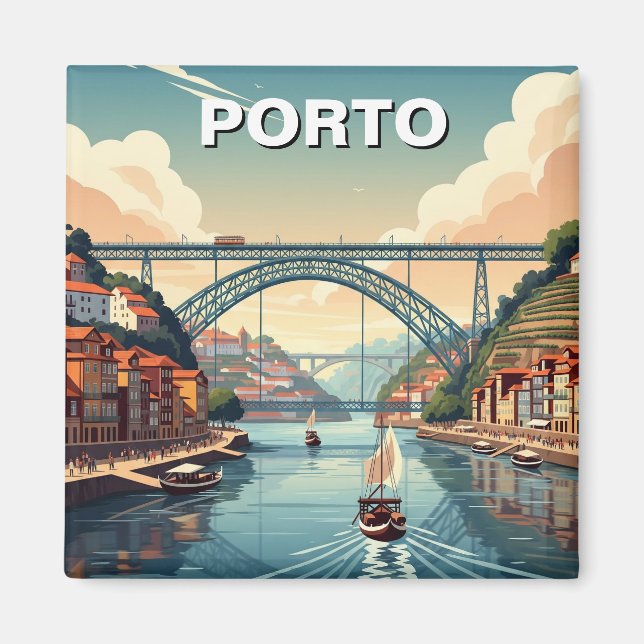 Aimant Porto River Cruise Portugal Voyage (Devant)