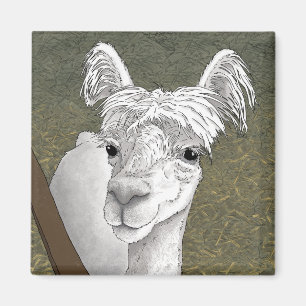 Aimant Portrait Alpaca 2