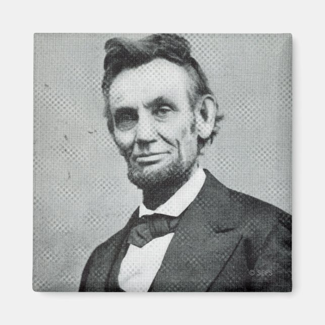 Aimant Portrait de Abe Lincoln 1 (Devant)