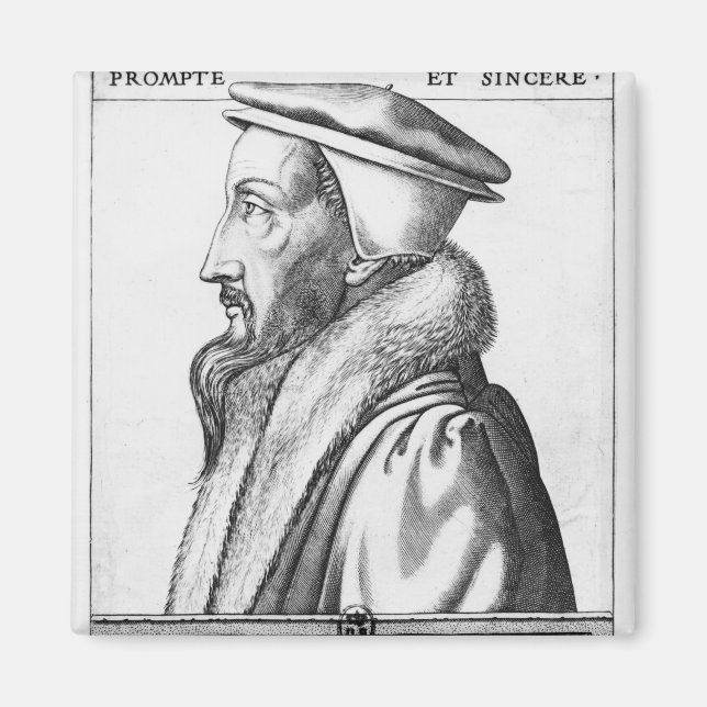 Aimant Portrait de John Calvin âgé de 53 ans, 1564 (Devant)