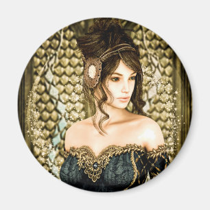 Aimant Portrait de Princesse de Conte de Fées Enchanté