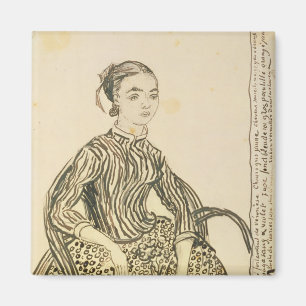 Aimant Portrait de Vincent van Gogh d'une jeune fille,