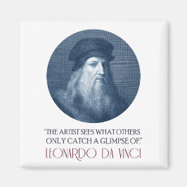 Aimant Portrait Leonardo da Vinci avec devis